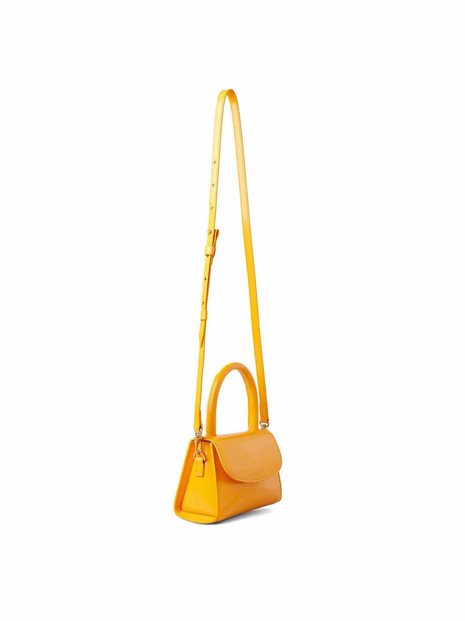 Mini Orange Leather Handbag