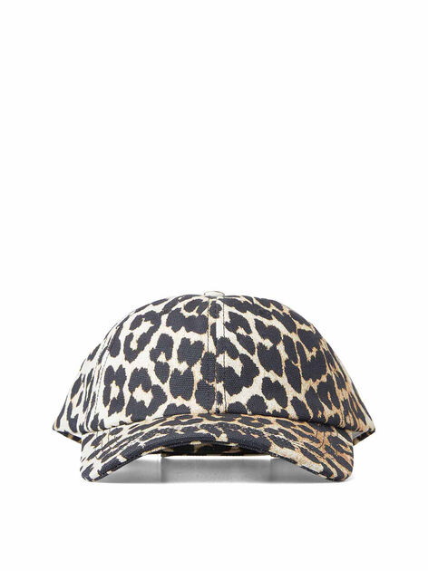 Baseball Cap with Leopard Print