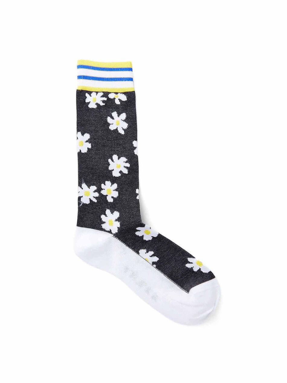 Socks with Floral Motif