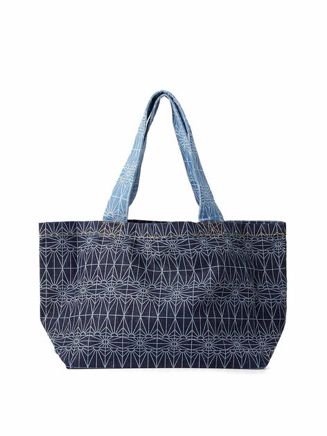Denim Tote Bag in Blue