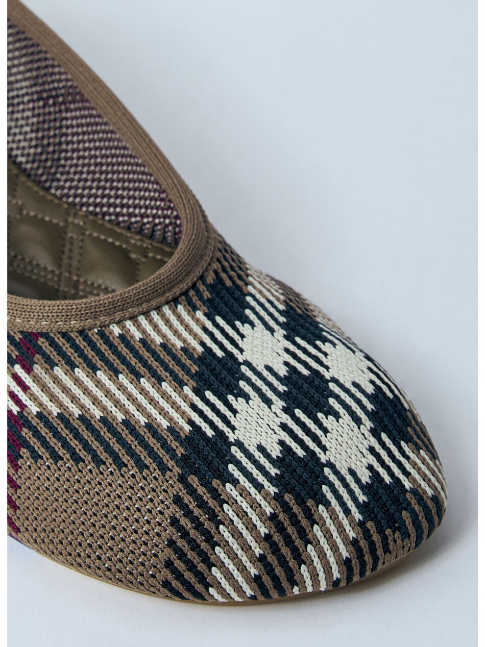 Check Knit Baby Ballerina Flats