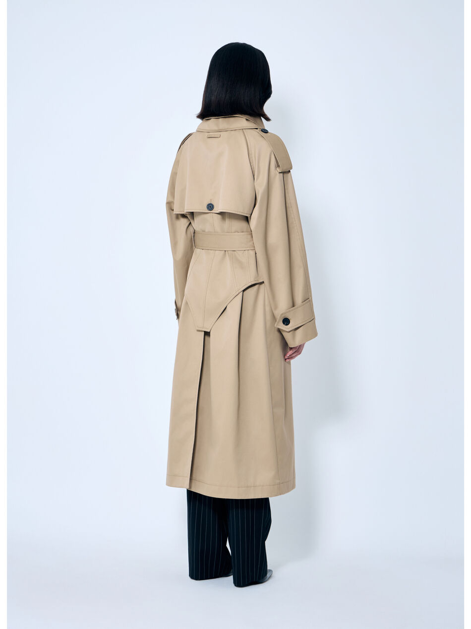 Deconstructed Cotton-Twill Trench Coat