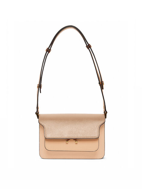 Trunk Saffiano Leather Shoulder Bag