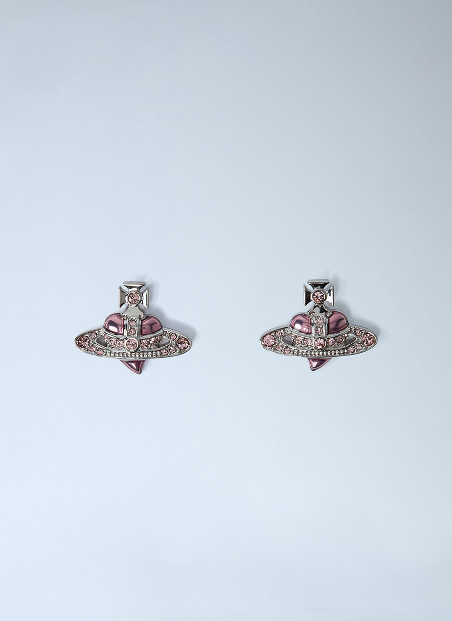 New Diamante Heart Earrings