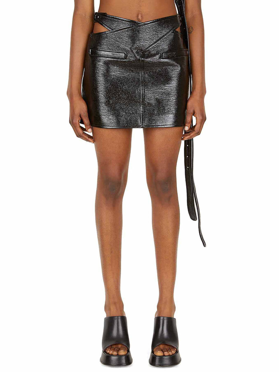 Vinyl Black Mini Skirt