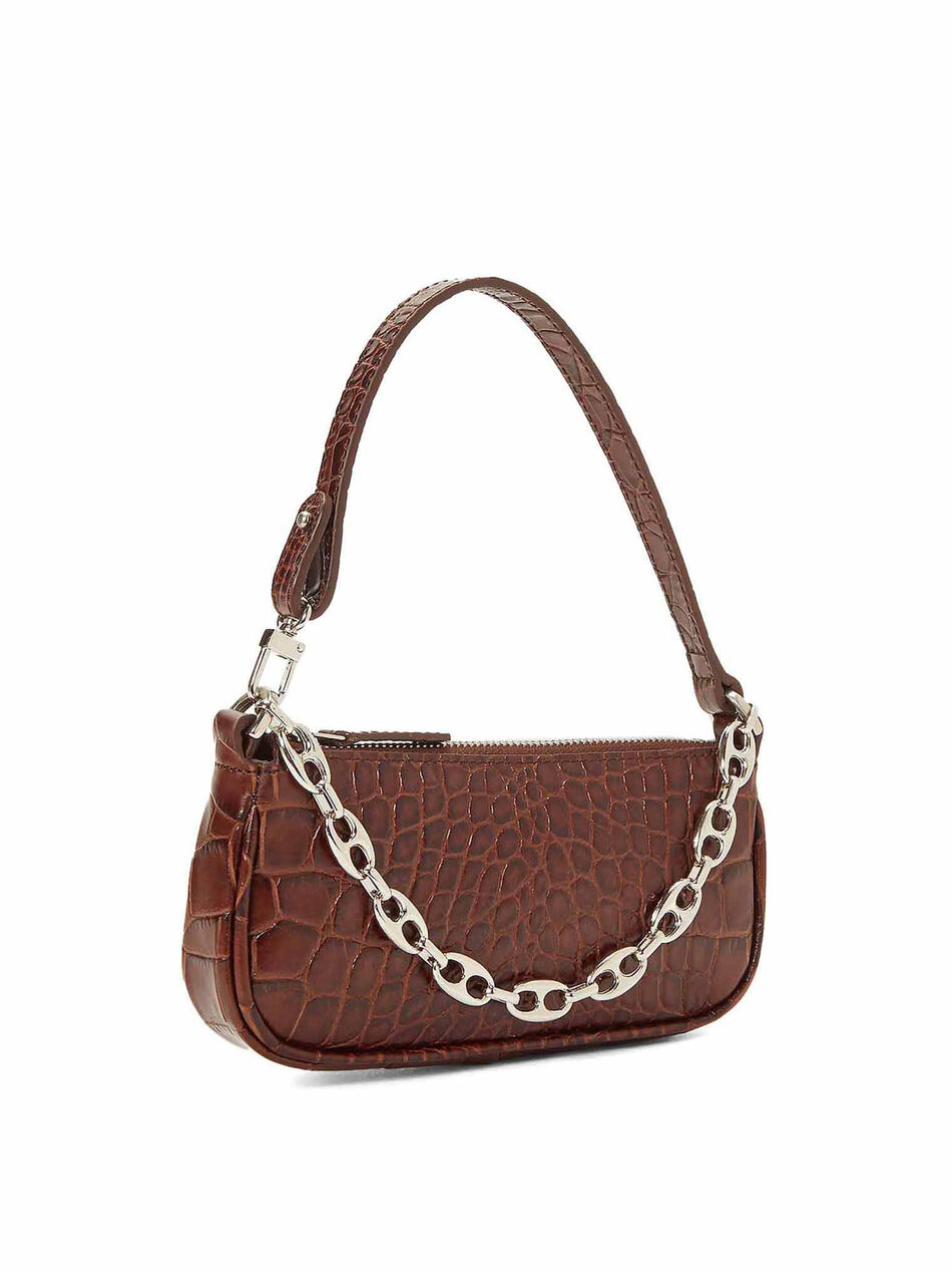 Brown Leather Mini Rachel Handbag