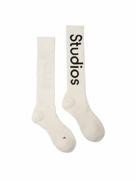 Ribbed Socks with Logo