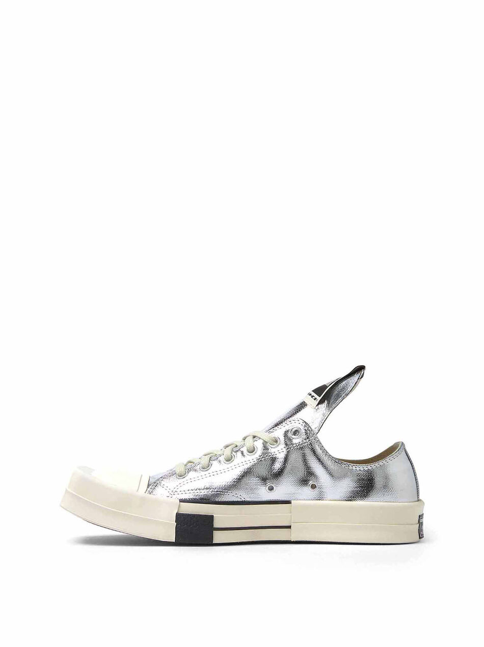TURBODRK Low Top Silver Sneakers
