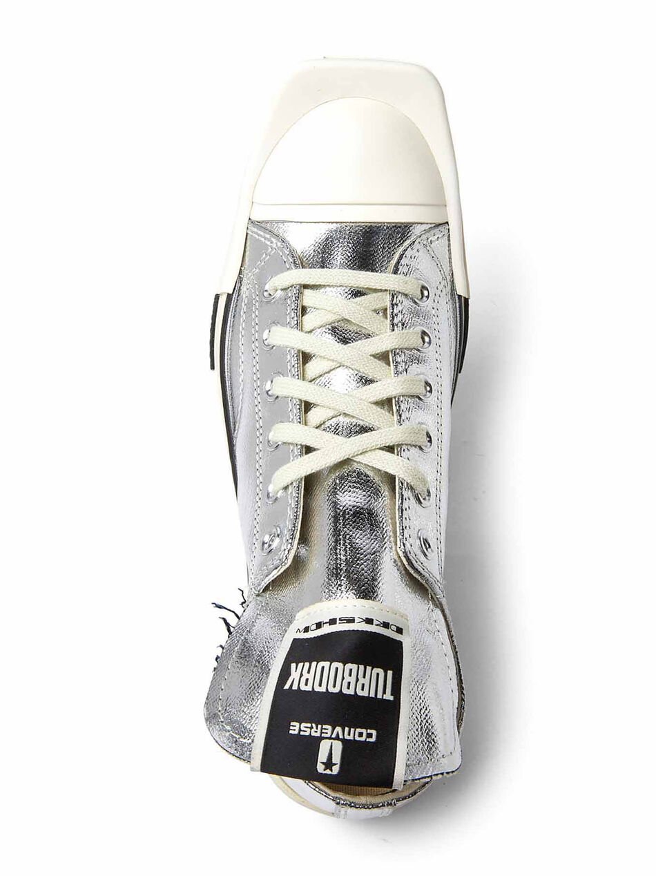 TURBODRK Low Top Silver Sneakers
