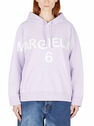 MM6 Maison Margiela Hoodie with Logo Print Purple flmmm0247012ppl