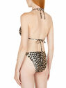 GANNI Leopard Print String Bikini Top Beige flgan0249026brn