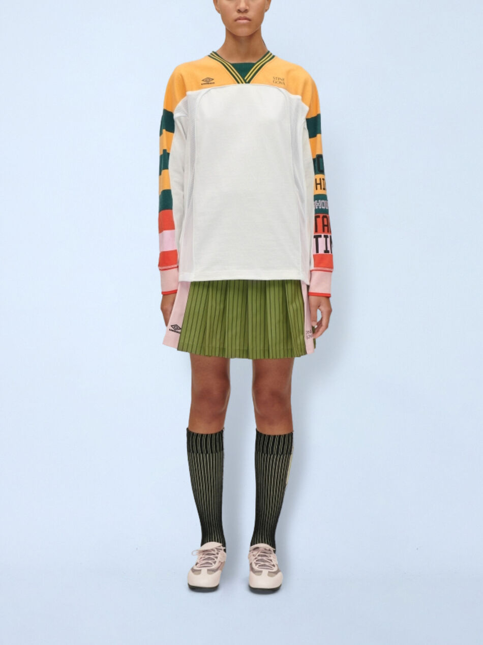 Windbreaker Pleated Skirt