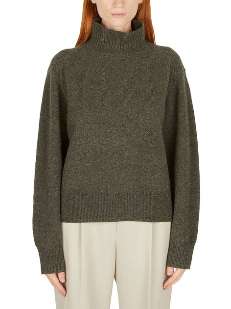 Maglione a Collo Alto Khaki