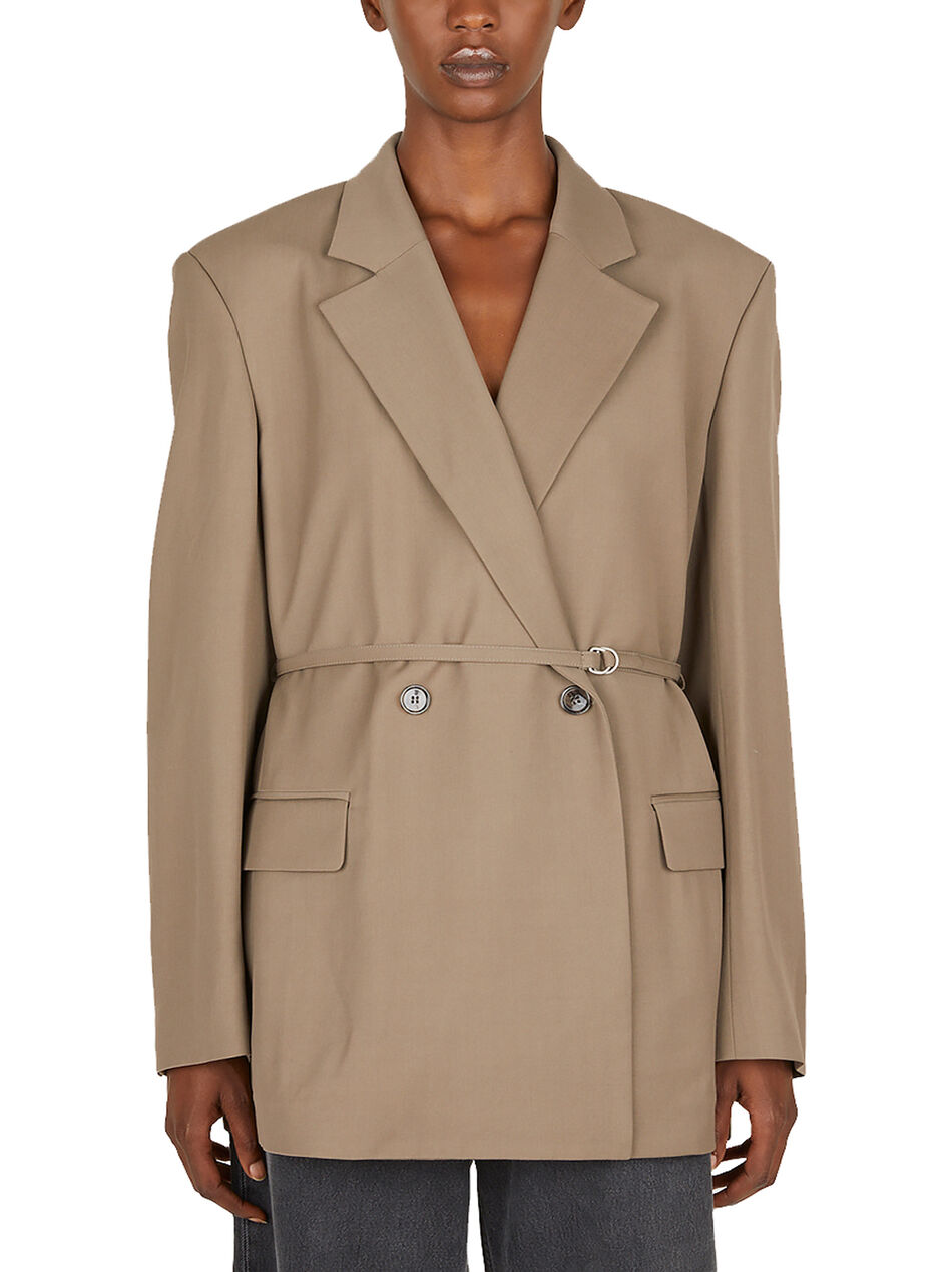 Belted Double Breasted Blazer