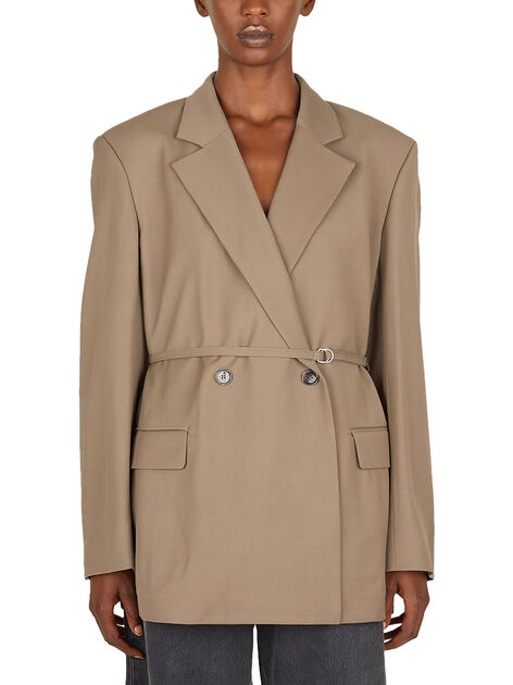 Belted Double Breasted Blazer