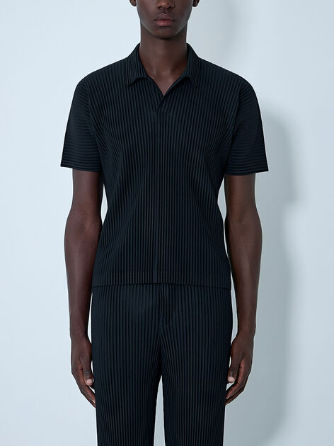 Pleated Polo Shirt