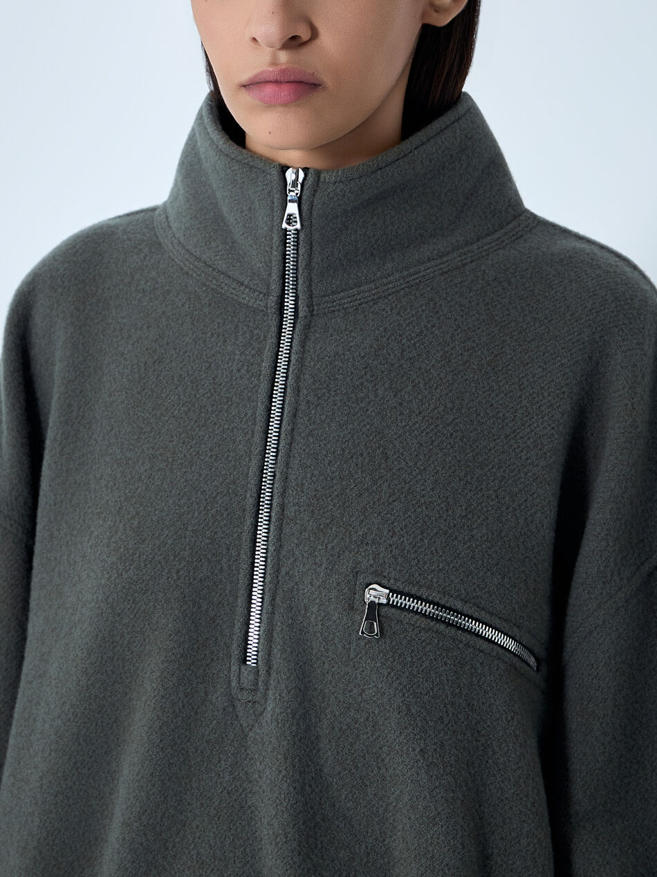 Zip-Up Fleece Sweatshirt