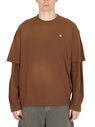 Acne Studios Face Patch Long Sleeve T-Shirt Brown flacn0149040brn