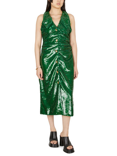 ganni glitter dress GANNI Women's Velvet Sequins Long Dress main image 1