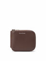 Acne Studios Leather Compact Zip Wallet in Brown Brown flacn0346029brn