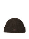 Acne Studios Face Patch Beanie Hat in Brown  flacn0249003gry