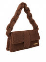 Jacquemus Le Bambidou Shearling Shoulder Bag in Brown Brown fljac0250027brn