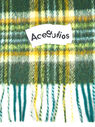 Acne Studios Sciarpa Verde a Quadri con Patch Logo Verde flacn0250111grn
