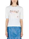 GANNI Logo Holiday T-Shirt White flgan0250064wht