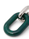 Paco Rabanne XL Link Double Hoop Earrings Green flpac0250061sil