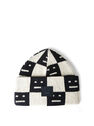 Acne Studios Face Patch Beanie Hat in Black Black flacn0349007blk