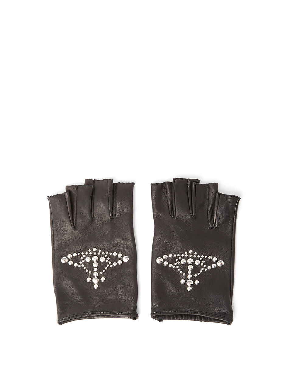 Orb Stud Fingerless Gloves