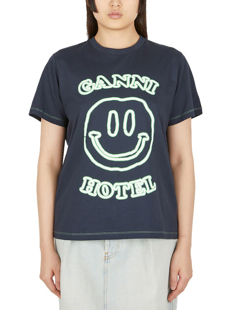 Ganni Hotel Print T-Shirt