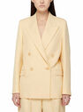 Acne Studios Double Breasted Blazer Jacket Yellow flacn0248041yel