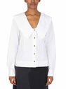 GANNI White Chelsea Collar Shirt  flgan0246072wht