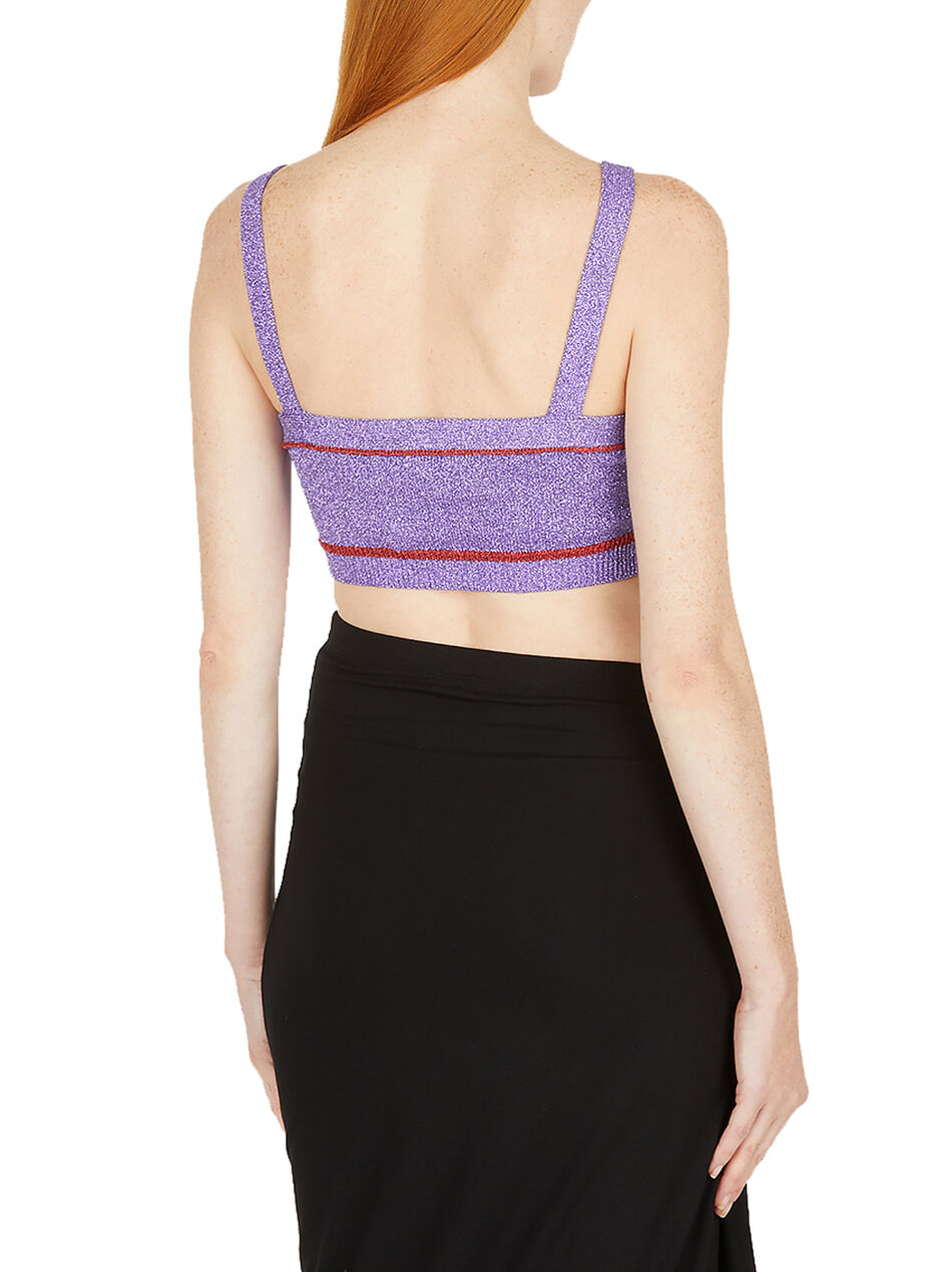 Metallic Knit Crop Top