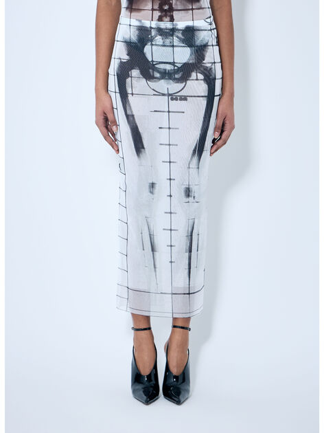 Squeletor Mesh Midi Skirt