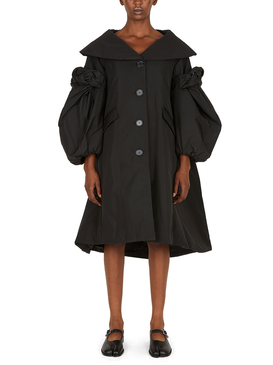 Padded Puff Sleeve Coat