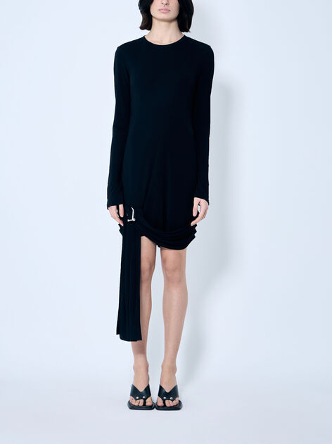 Draped Hem Dress