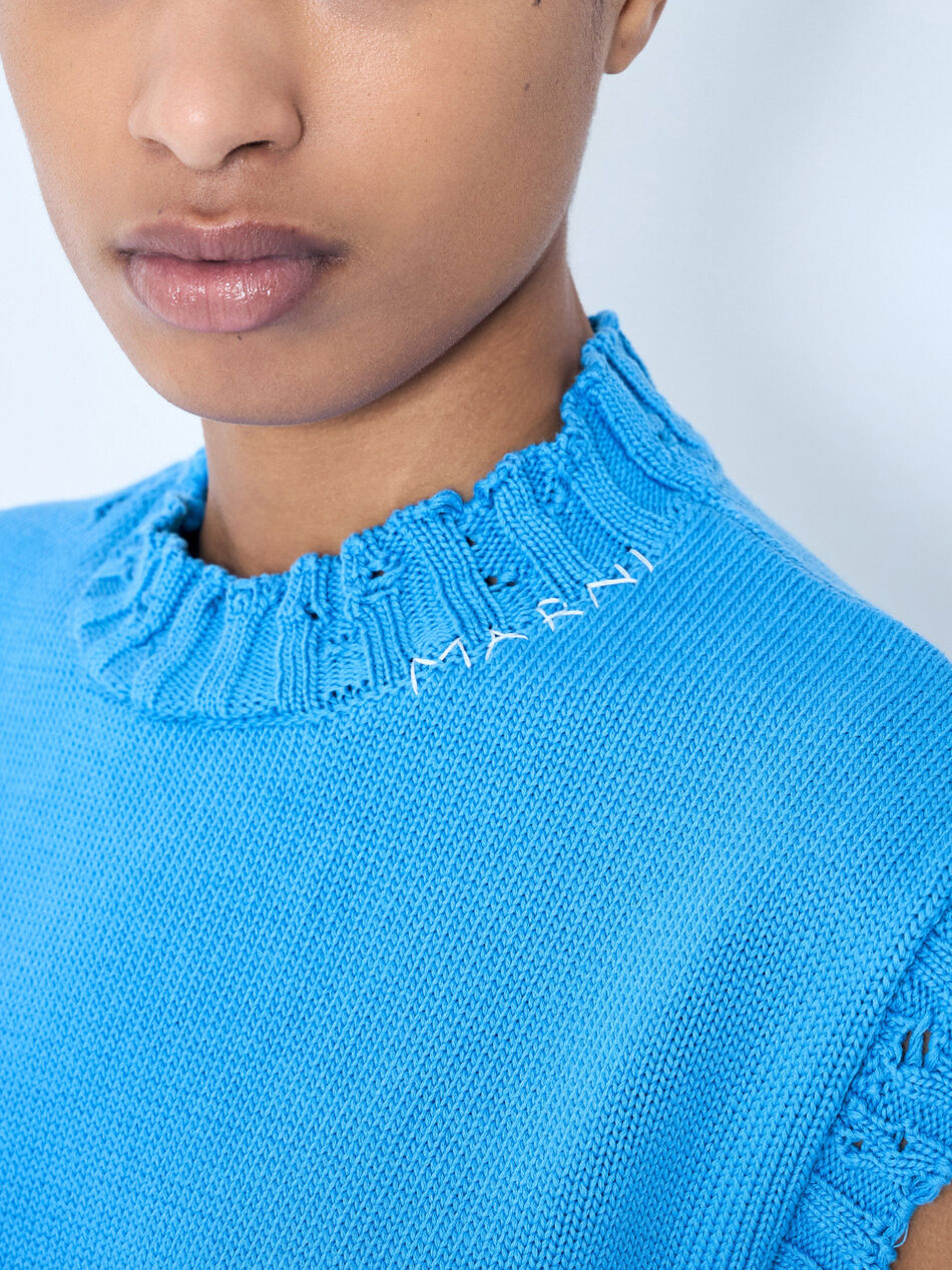 Distressed Knit Vest