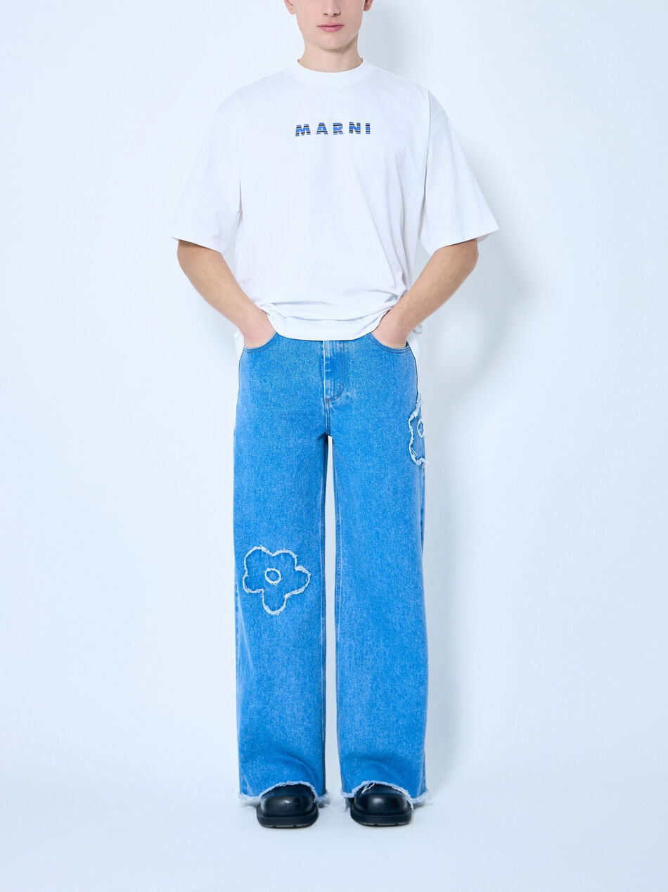 Flower Patch Wide-Leg Jeans