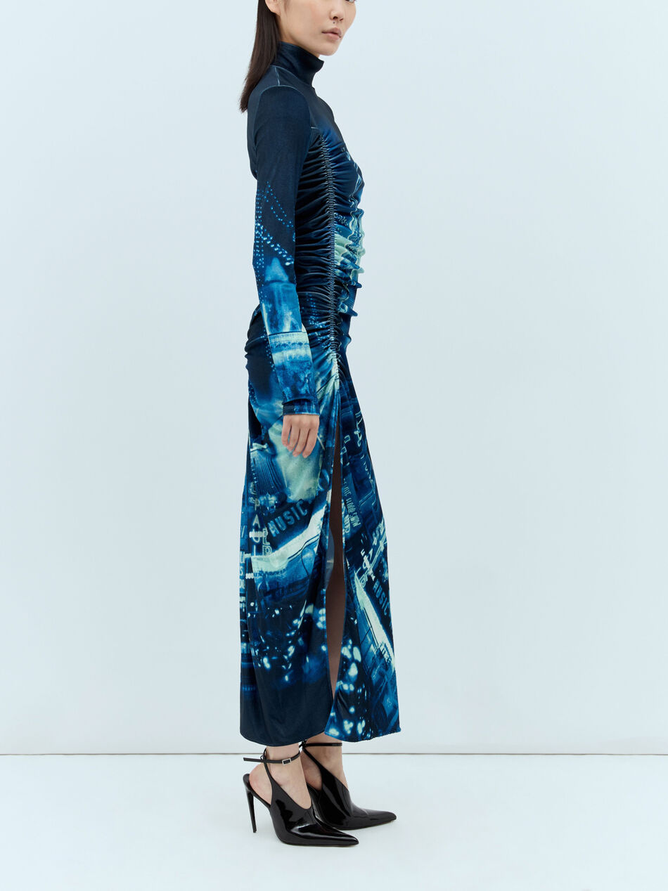 Pigalle Gathered Velvet Dress