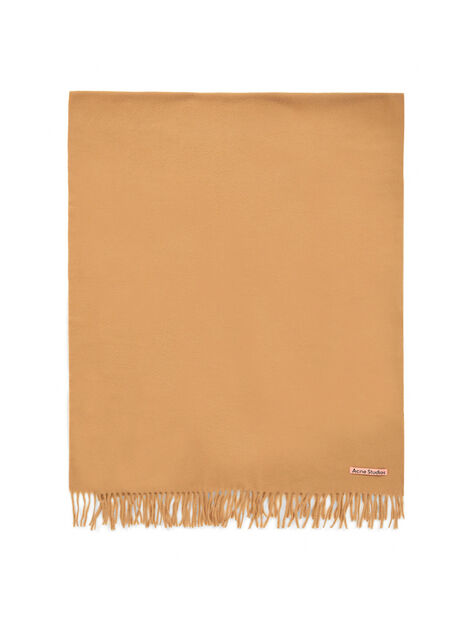 Logo Patch Scarf in Camel