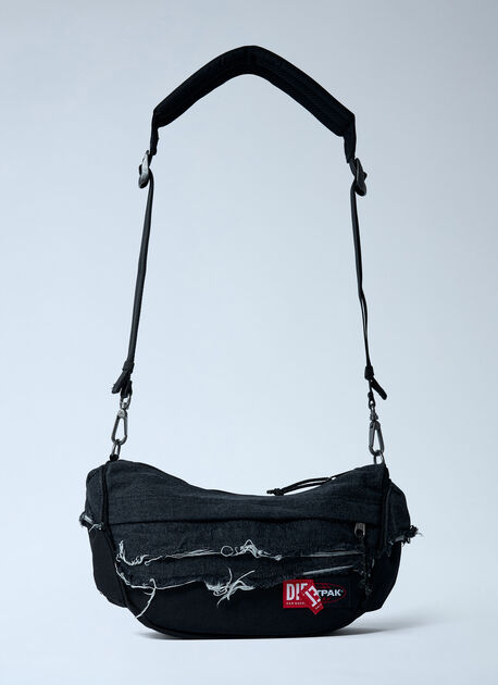 Distressed Logo Patch Shoulder Bag