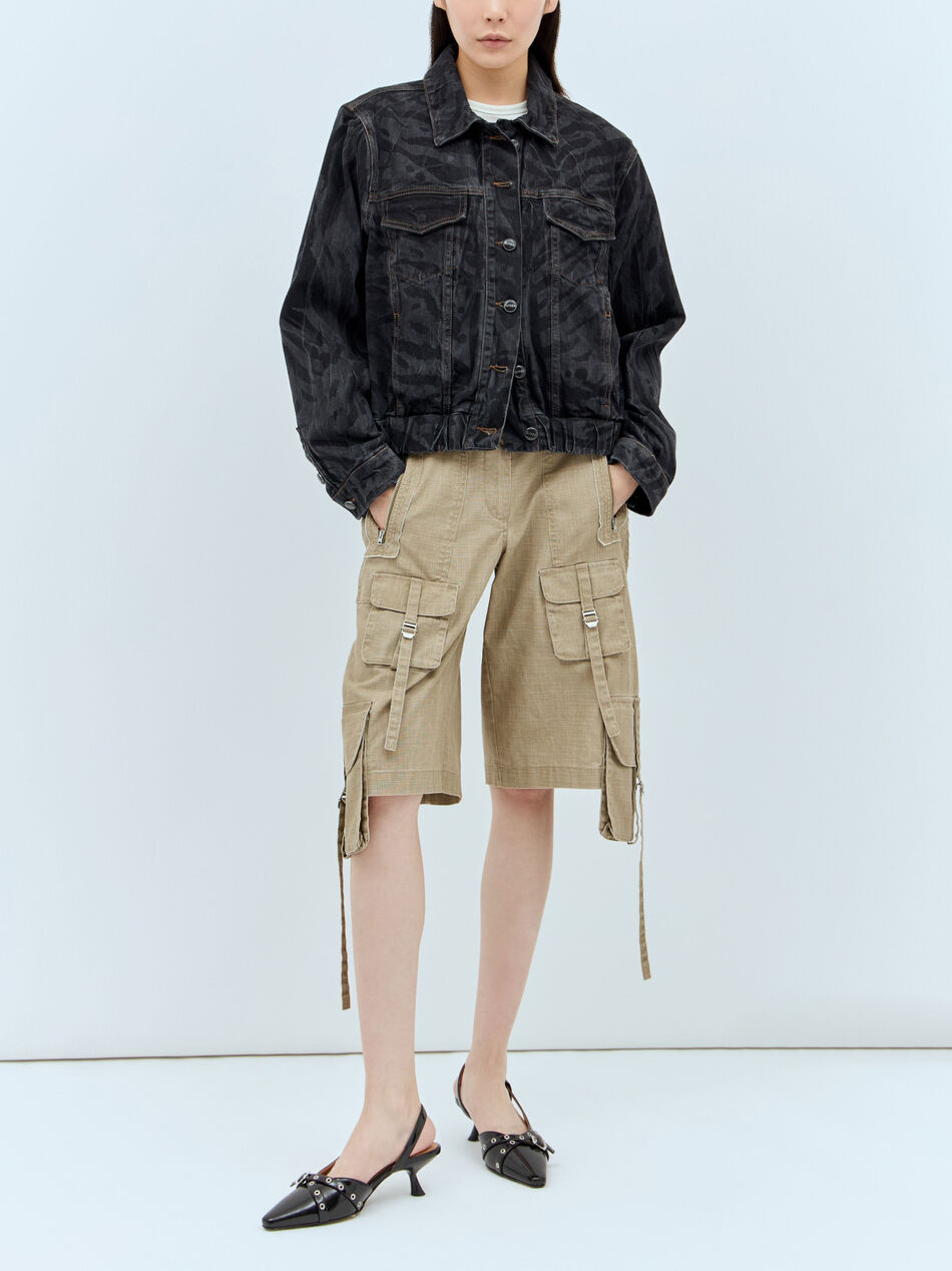 Lazer Denim Bomber Jacket