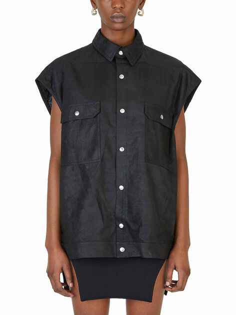 Vest in Black Leather