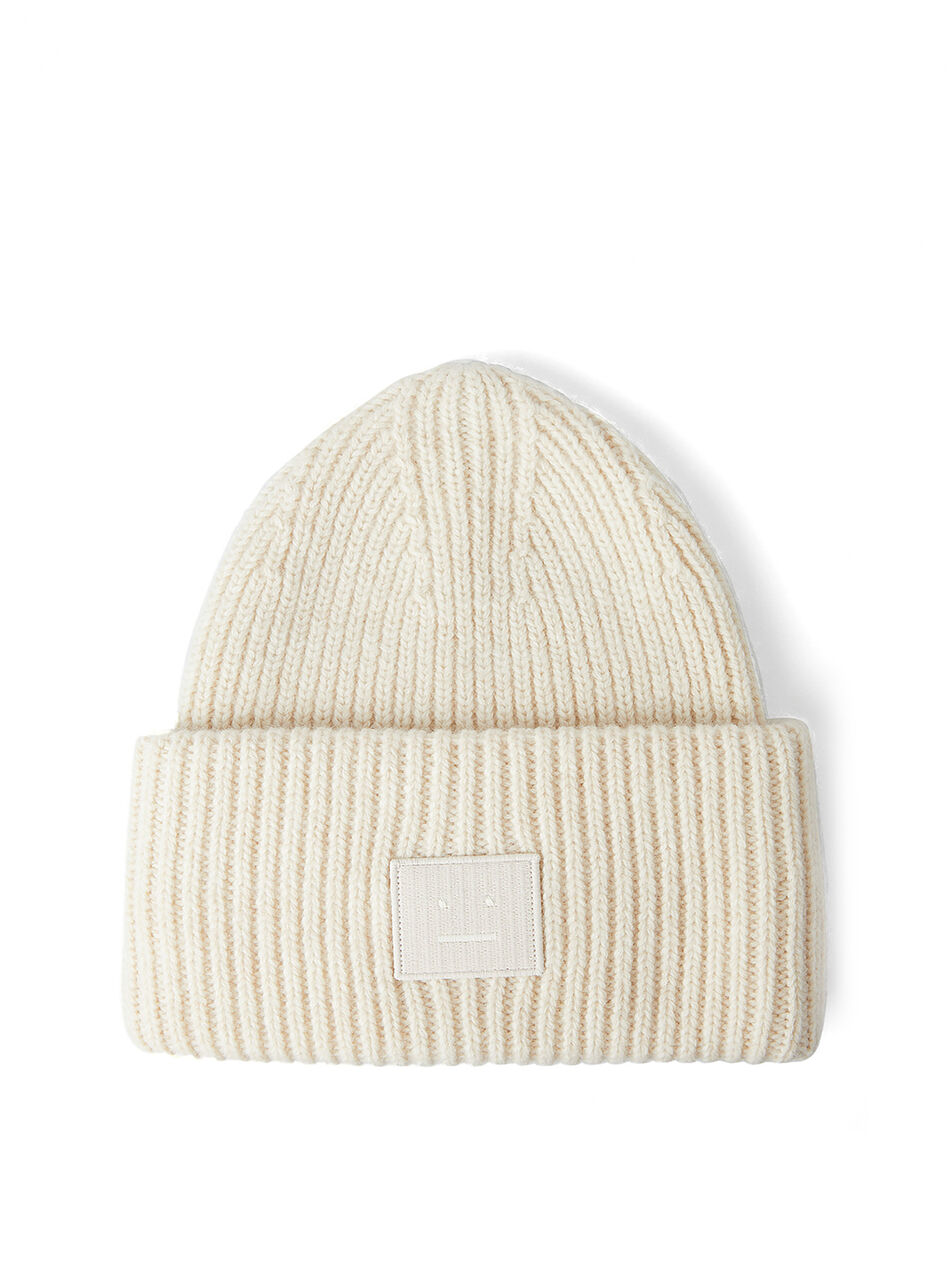 Berretto Pansy Beige con Patch Face