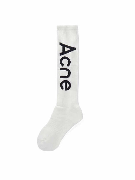 Ribbed Socks with Logo