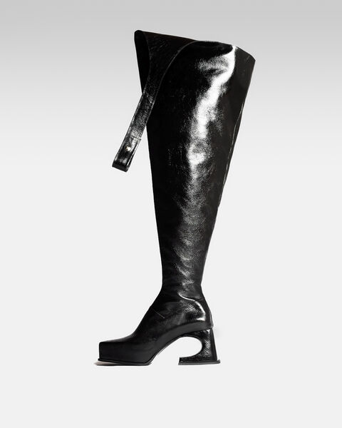 LA ZOWI HIGH BOOTS IN DIAMOND BLACK