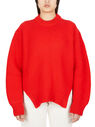 Jil Sander Ribbed Crewneck Sweater Red fljil0249005bei