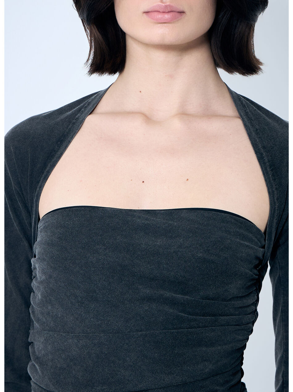 Ruched Square Neck Top